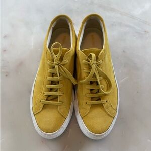 Yellow Suede Common Projects Sneakers